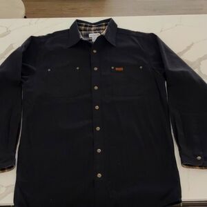 Carhartt long sleeve black denim flannel with insulated lining
